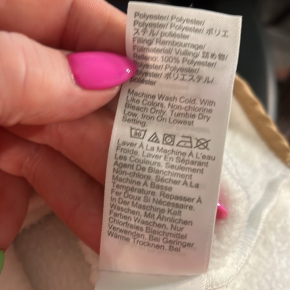 J Crew Factory Quilted Button Neck Sherpa Tunic Top Size Small Faux Fur - Picture 12 of 13